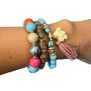 Boho stretch lucky friendship bracelet NEW